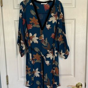 Cute dress for fall, beautiful autumn colors can be paired with tall boots!